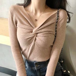 Yesstyle knotted long sleeve knit top
